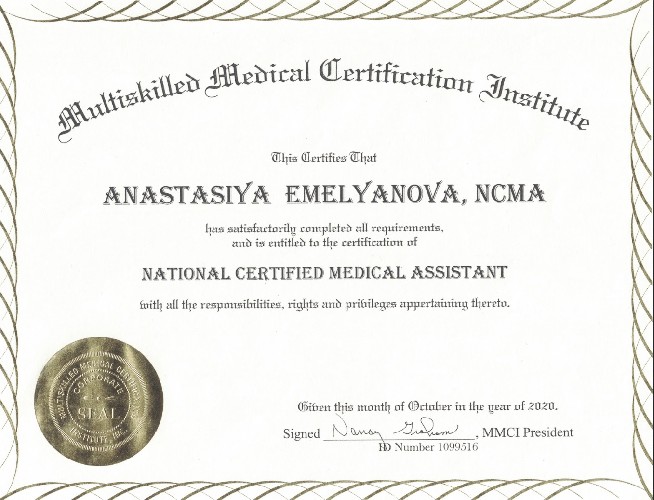 National Ceritfied Medical Assistant