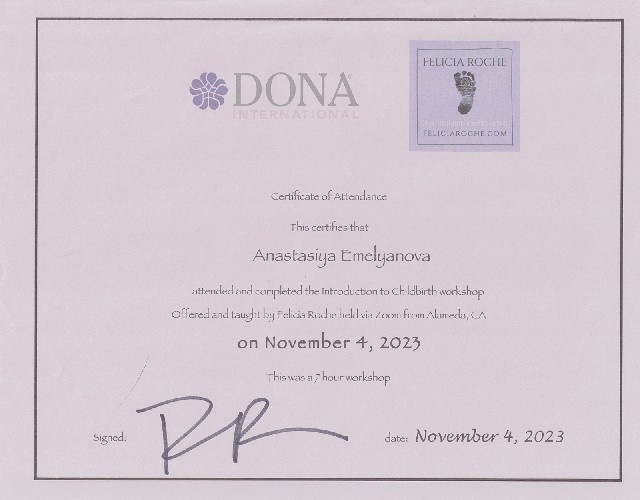 DONA Childbirth Workshop